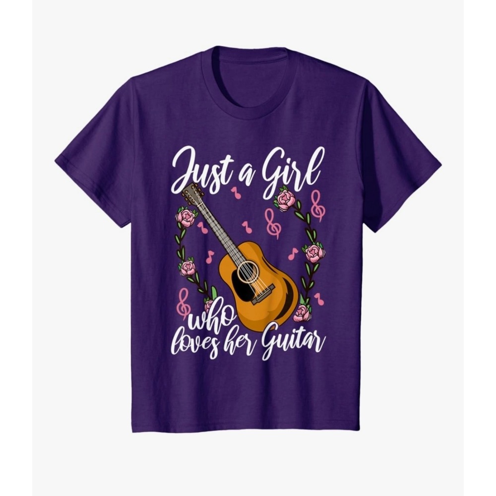 NEW T-shirt‎ Just a Girl Who Loves Her Guitar